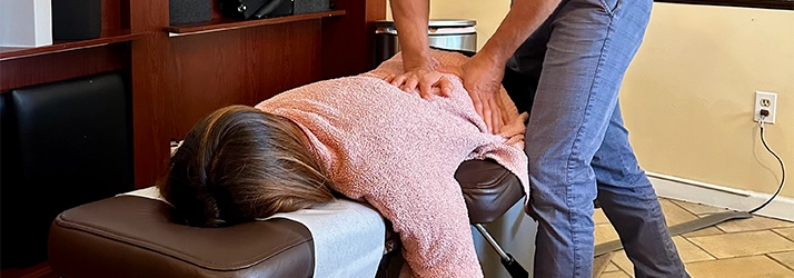 Chiropractor Allentown PA Alfonso Di Carlo Adjusting Patient